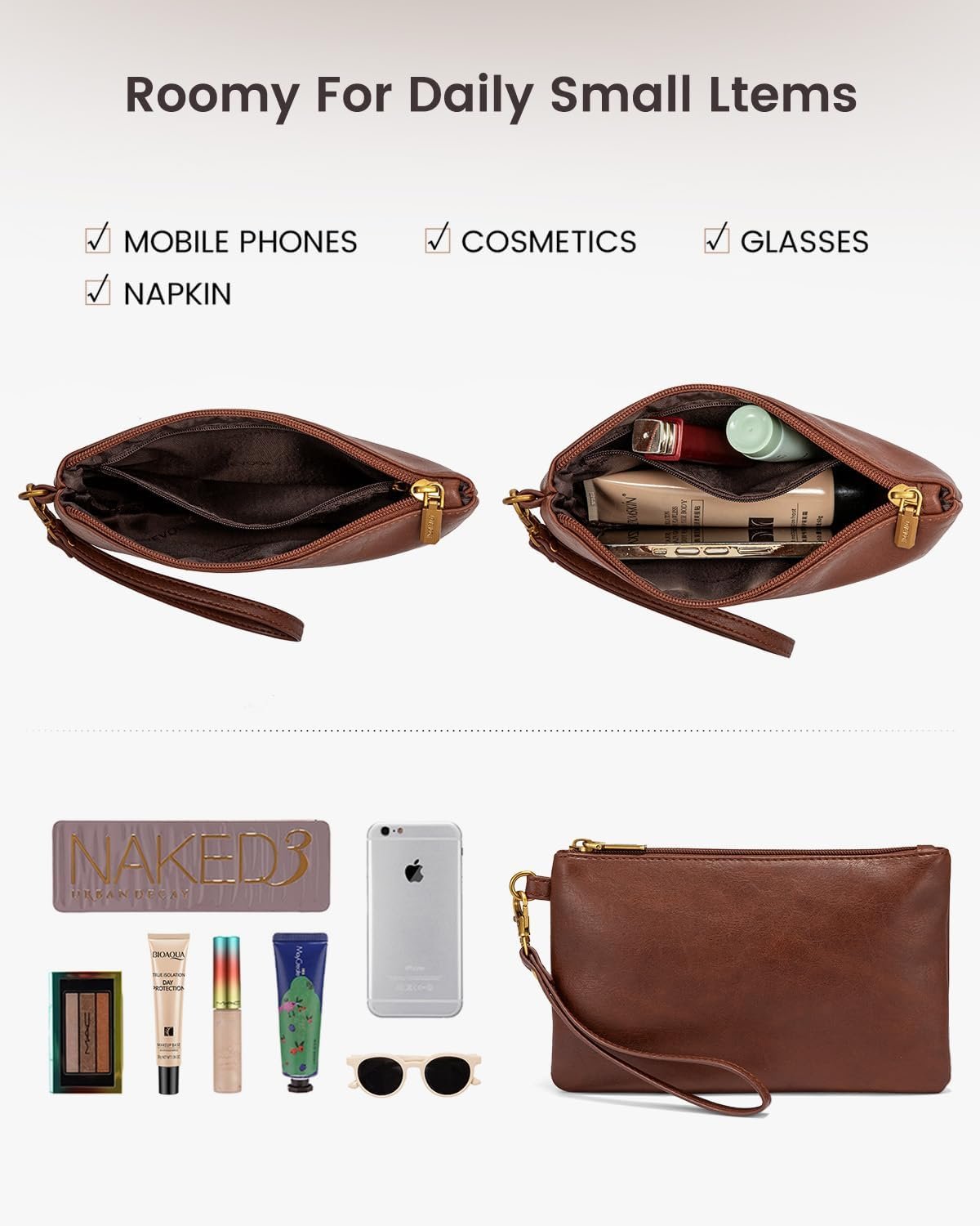 Laptop Tote Bag for Women, Vintage Leather Work Bag With Cup Holder, Waterproof Computer Purse, Professional Briefcase Office Shoulder Handbag, 15.6 Inch, Brown 15.6 Inch - Image 7