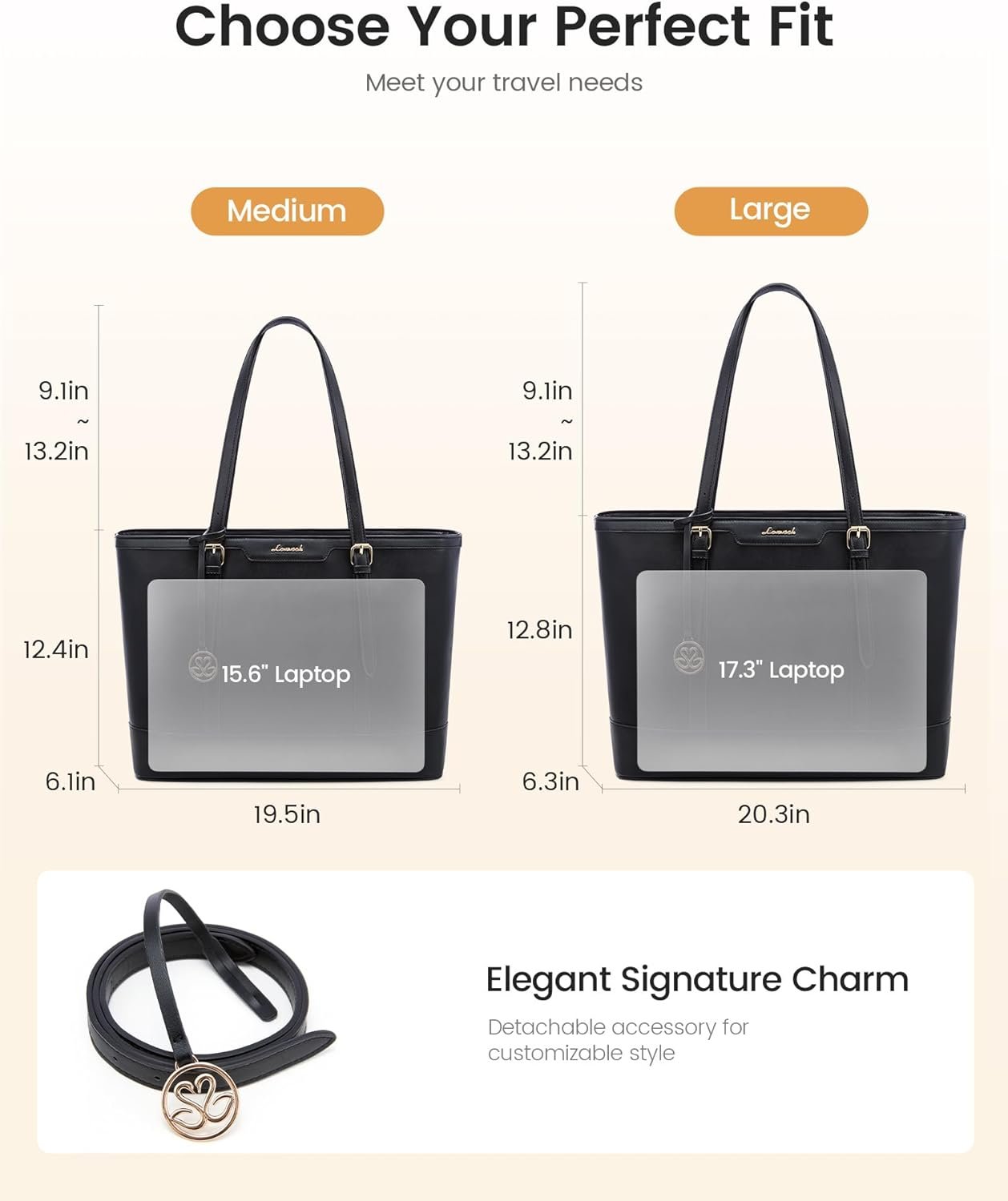 Laptop Bag for Women, 15.6 Inch Large Work Tote Bag with 40oz Cup Holder, Waterproof PU Leather Computer Briefcase for Teacher, Professional Business Shoulder Purse Black Black - Image 6