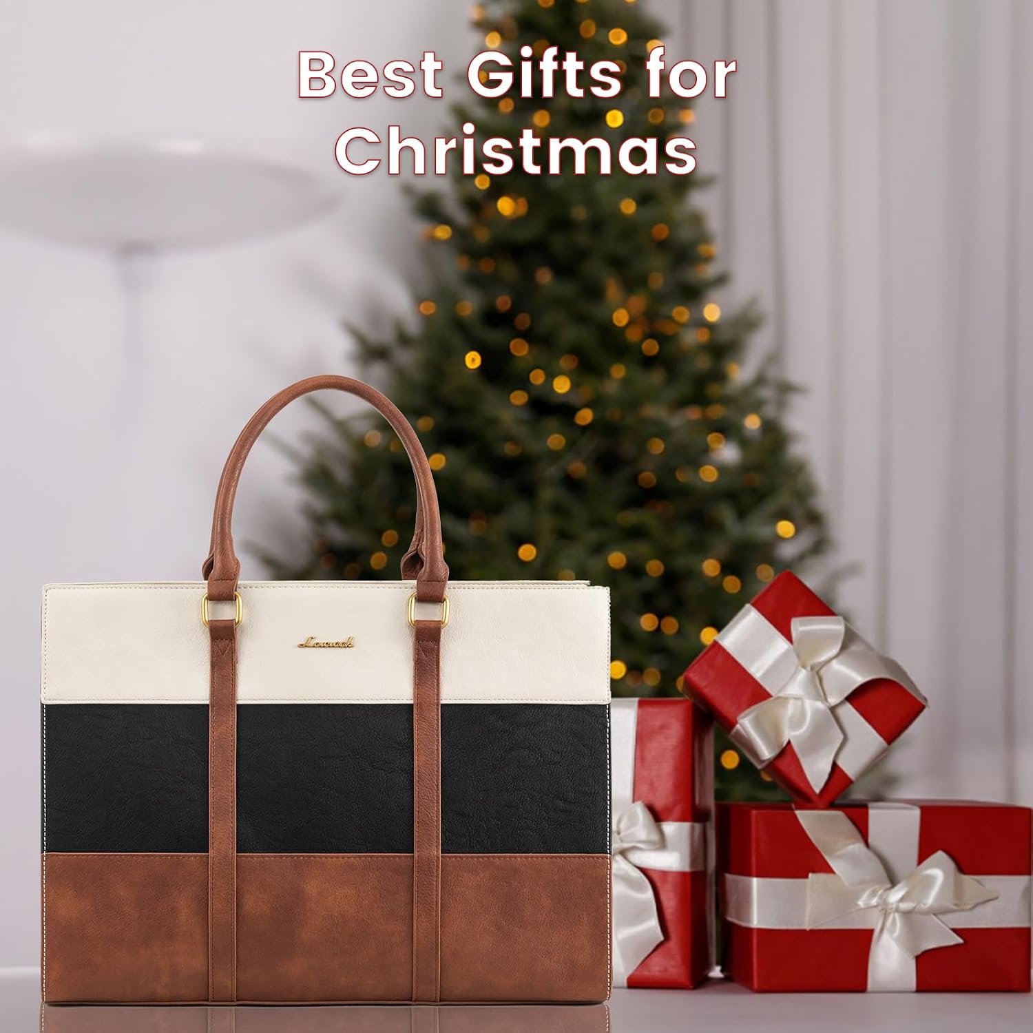 Laptop Bag for Women, 15.6 Inch Work Bags for Women, Vintage Leather Laptop Tote Bag, Waterproof Computer Bags with Clutch Purse, Large Capacity Briefcase, Business Office Handbag for Work Black - Brown - Beige - Image 9