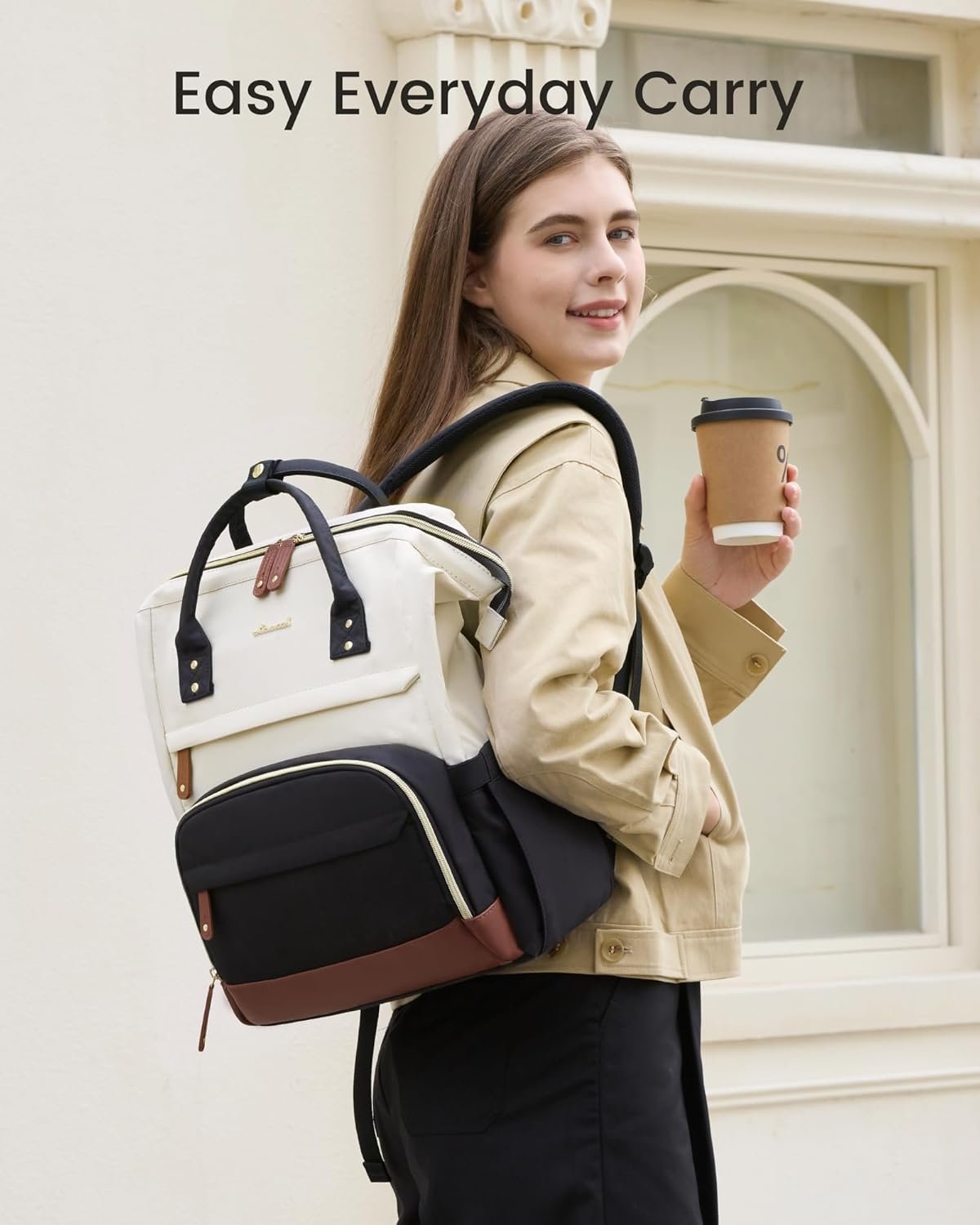 Laptop Backpack for Women, 15.6 Inch Work Business Backpacks Purse With Large Capacity, Waterproof Nurse Bag College Bookbag for School, Waterproof Casual Daypack for Travel 15.6 INCH - Image 7