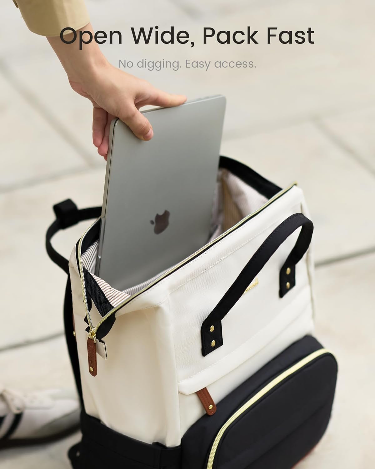 Laptop Backpack for Women, 15.6 Inch Work Business Backpacks Purse With Large Capacity, Waterproof Nurse Bag College Bookbag for School, Waterproof Casual Daypack for Travel 15.6 INCH - Image 4